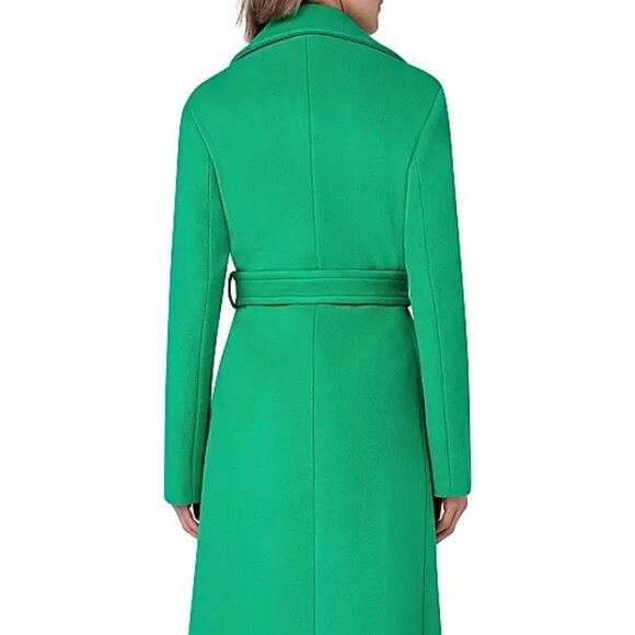 AKRIS Emerald Green Brushed Wool Fleece Coat 6 42 $1790 - Picture 5 of 9